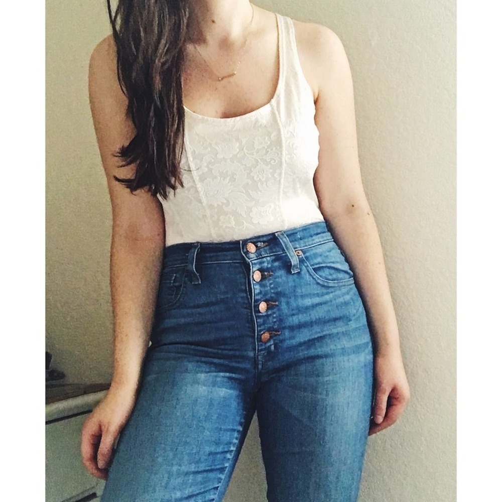 Vintage Subtle Print Scoop Neck Tank